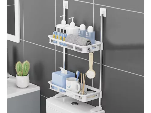 Fürdőszobai polc a WC-ülőke felett, 2 polc