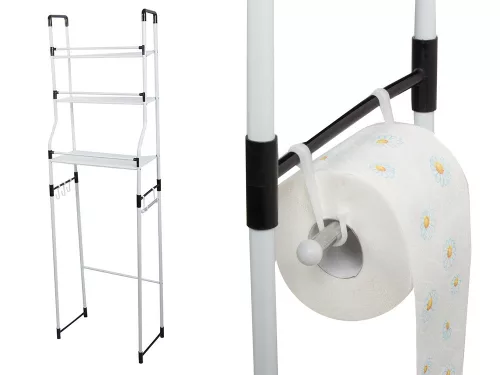 Állópolc mosógép felett, WC felett, fürdőszobai polc, 3 polccal