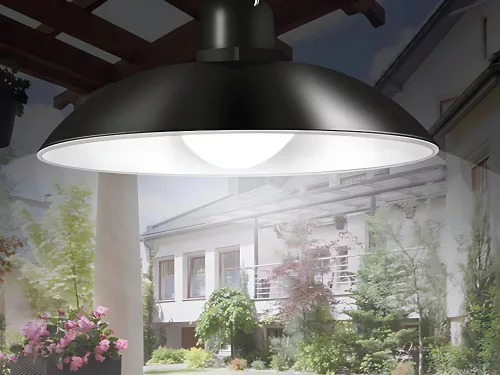 Napelemes led kültéri függőlámpa távirányítóval szürkületérzékelővel