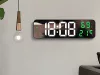 LED digitális óra időt, hőmérséklet, páratartalom, ébresztőóra fekete v2