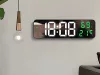 LED digitális óra időt, hőmérséklet, páratartalom, ébresztőóra fekete v2