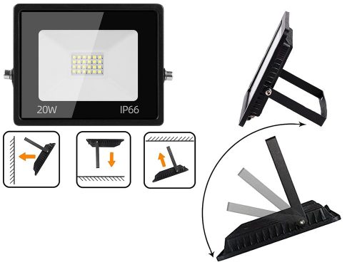 LED reflektor, 20 W, 6000 K, kültéri, vízálló, IP66