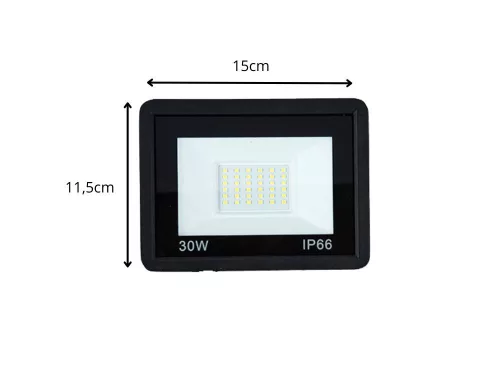 LED reflektor, 30W, 6000 K, kültéri, vízálló, IP66