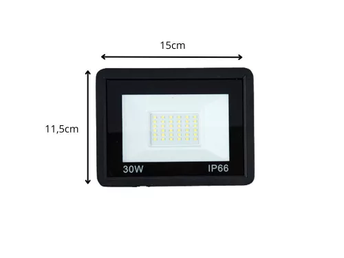 LED reflektor, 30W, 6000 K, kültéri, vízálló, IP66