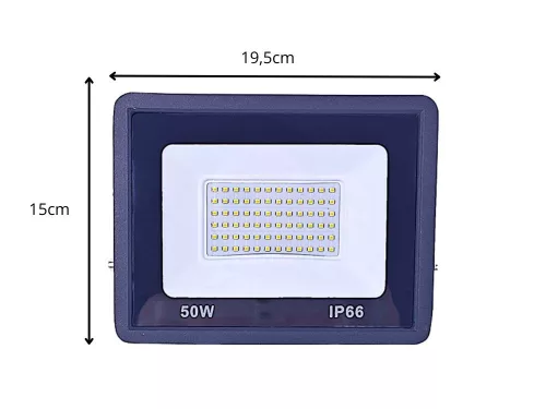 LED reflektor, 50W, 6000 K, kültéri, vízálló, IP66