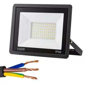 LED reflektor, 100W, 6000 K, kültéri, vízálló, IP66
