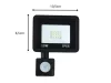 LED reflektor 10 W 6000 K szürkülátérzékelővel IP66