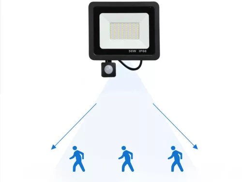 LED reflektor 10 W 6000 K szürkülátérzékelővel IP66