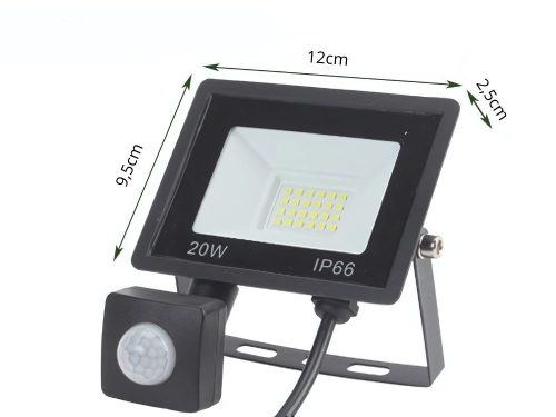 LED reflektor 20W 6000 K szürkülátérzékelővel IP66