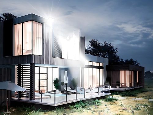 LED reflektor 30W 6000 K szürkülátérzékelővel IP66