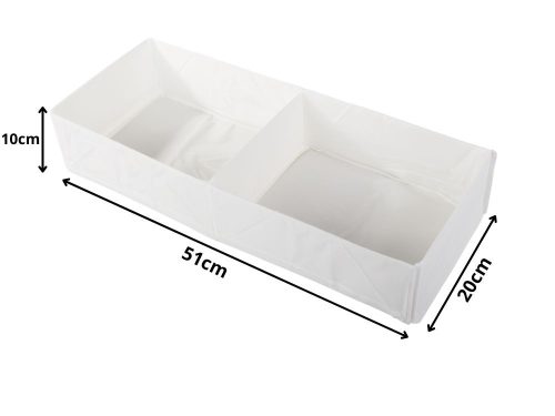 Alsónemű-rendező, zokni, fiókos gardróbbetét, nagy elválasztók, fehér