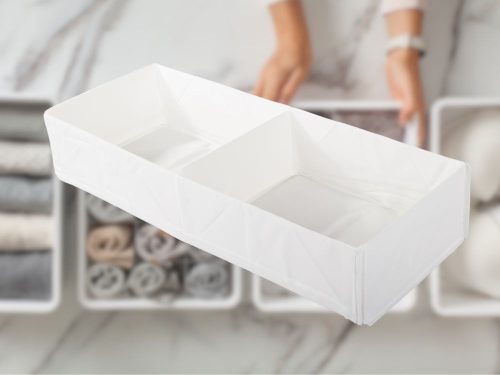 Alsónemű-rendező, zokni, fiókos gardróbbetét, nagy elválasztók, fehér