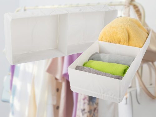 Alsónemű-rendező, zokni, fiókos gardróbbetét, nagy elválasztók, fehér