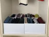 Fehérnemű zoknis fiók ruhaszervező osztóval fehér