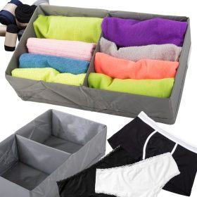   Fehérnemű fiók szervező ruhák zokni fiók elválasztóval szürke