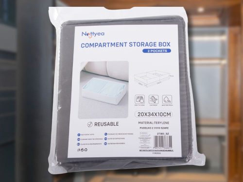 Fehérnemű fiók szervező ruhák zokni fiók elválasztóval szürke