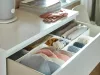 Textil szervező vászon ruhák cipő fiók fehér
