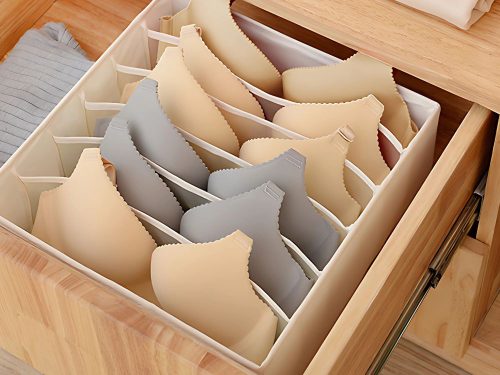 Melltartó szervező 6 rekeszes szekrény fiókba fehér