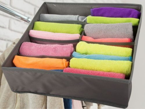 Fehérnemű-rendező gardróbfiókba, 8 rekesszel