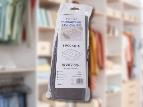 Fehérnemű-rendező gardróbfiókba, 8 rekesszel