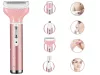 Depilátor női test borotva lábak trimmer 4in1 cserélhető tippek usb rózsaszín