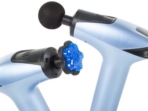 masszázspisztoly test lábmasszírozó erős 5 fej kék