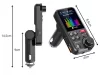 Bluetooth adó 5.0 fm kihangosító usb qc tf basszus lcd 12-24v