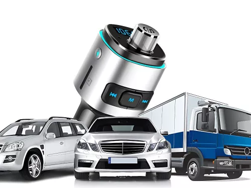 Bluetooth fm transmitter autótöltő fast 2x usb illumination