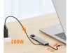 Hub adapter 8in1 connector 2x usb-c thunderbolt 3 2xusb hdmi sd rj45