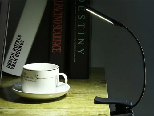 Könyvolvasó lámpa USB éjszakai fény csiptetős, egészséges a szemnek, 9 LED