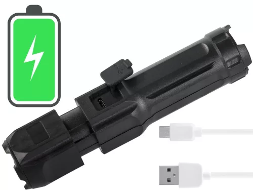 Újratölthető taktikai LED-es zseblámpa zoom XPE led katonai erős rendőrségi