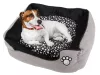 Plüss kutyafekhely kivehtő párnával puha kényelmes, szürke