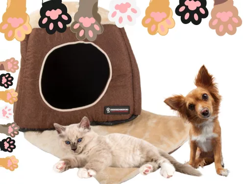 kutyaágy puha kennel kutyaszobaház játszószekrény, barna