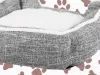 Kutyaágy puha kényelmes pelyhes ágy párnával 80cm x 60cm