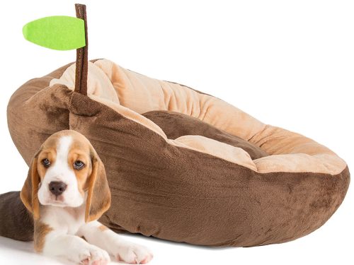 Plüss kutyaágy macskaágy puha kanapé barna