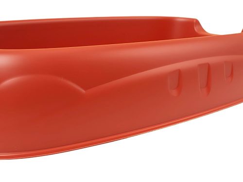 Dupla tál kutyának macskának kivehető műanyagból, piros