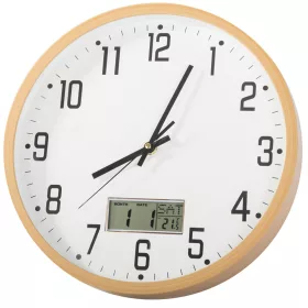   Falióra nagy csendes 30cm kerek mutató dátum hőmérséklet másodpercek