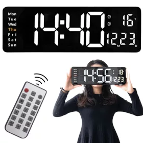   Elektronikus óra digitális led függő dátum hőmérséklet ébresztő óra napok