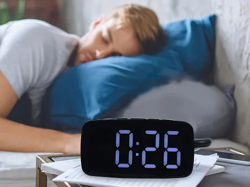 Elektronikus ébresztőóra rezgőpaddal led digitális hálózati ébresztővel