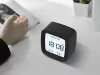 Ébresztőóra dátummal és hőmérséklettel szundi funkcióval lcd nedvességmérő fekete