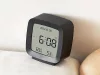 Ébresztőóra dátummal és hőmérséklettel szundi funkcióval lcd nedvességmérő fekete