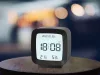 Ébresztőóra dátummal és hőmérséklettel szundi funkcióval lcd nedvességmérő fekete