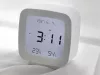Ébresztőóra dátummal és hőmérséklettel szundi funkcióval lcd nedvességmérő fehér