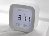 Ébresztőóra dátummal és hőmérséklettel szundi funkcióval lcd nedvességmérő fehér