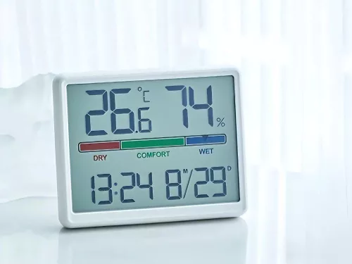 elektronikus időjárásállomás páratartalom Mágneses tartóval és állvánnyal