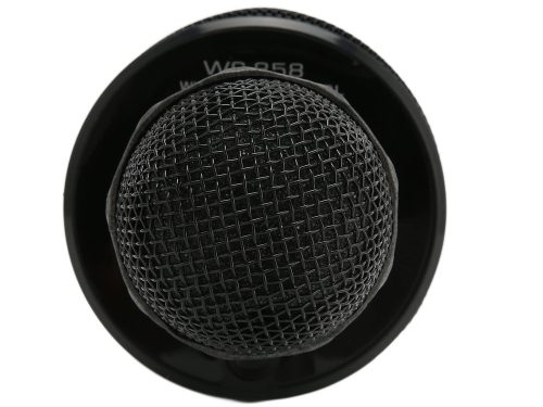 Vezeték nélküli mikrofon bluetooth karaoke hangszóró kerek tokkal különböző módok fekete