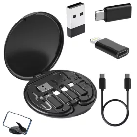   5 az 1-ben adapter kit usb-c micro usb typ a telefon tokban fekete