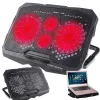 Laptop hűtő álvány led állítható usb porttal