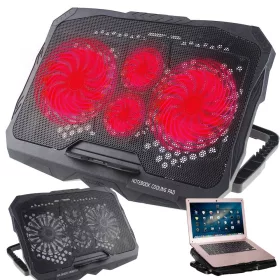 Laptop hűtő álvány led állítható usb porttal