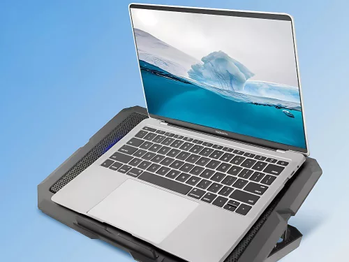 Laptop hűtő álvány led állítható usb porttal